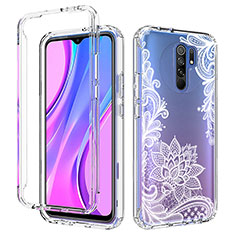 Ultra-thin Transparent Gel Soft Matte Finish Front and Back Case 360 Degrees Cover for Xiaomi Redmi 9 Prime India White