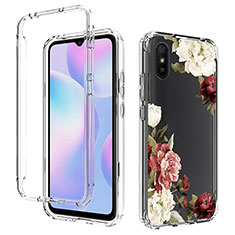 Ultra-thin Transparent Gel Soft Matte Finish Front and Back Case 360 Degrees Cover for Xiaomi Redmi 9AT Brown