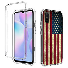 Ultra-thin Transparent Gel Soft Matte Finish Front and Back Case 360 Degrees Cover for Xiaomi Redmi 9AT Mixed