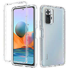 Ultra-thin Transparent Gel Soft Matte Finish Front and Back Case 360 Degrees Cover for Xiaomi Redmi Note 10 Pro 4G Clear