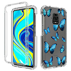 Ultra-thin Transparent Gel Soft Matte Finish Front and Back Case 360 Degrees Cover for Xiaomi Redmi Note 9 Pro Max Blue