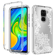 Ultra-thin Transparent Gel Soft Matte Finish Front and Back Case 360 Degrees Cover for Xiaomi Redmi Note 9 White