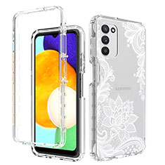 Ultra-thin Transparent Gel Soft Matte Finish Front and Back Case 360 Degrees Cover JX3 for Samsung Galaxy A02s White