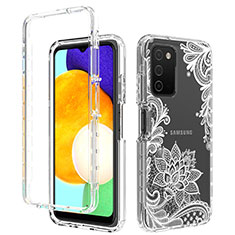 Ultra-thin Transparent Gel Soft Matte Finish Front and Back Case 360 Degrees Cover JX4 for Samsung Galaxy A02s White