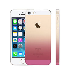 Ultra-thin Transparent Gradient Soft Cover for Apple iPhone SE Pink