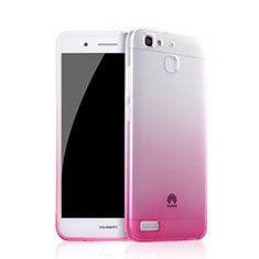 Ultra-thin Transparent Gradient Soft Cover for Huawei Enjoy 5S Pink