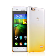 Ultra-thin Transparent Gradient Soft Cover for Huawei G Play Mini Yellow