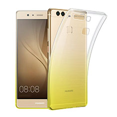 Ultra-thin Transparent Gradient Soft Cover for Huawei P9 Plus Yellow