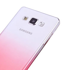 Ultra-thin Transparent Gradient Soft Cover for Samsung Galaxy A5 Duos SM-500F Pink