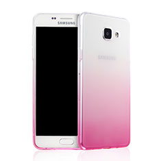 Ultra-thin Transparent Gradient Soft Cover for Samsung Galaxy A7 (2016) A7100 Pink