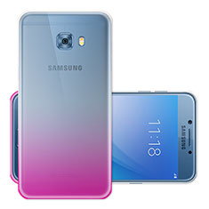 Ultra-thin Transparent Gradient Soft Cover for Samsung Galaxy C5 Pro C5010 Pink