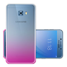 Ultra-thin Transparent Gradient Soft Cover for Samsung Galaxy C7 Pro C7010 Pink