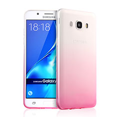 Ultra-thin Transparent Gradient Soft Cover for Samsung Galaxy J5 Duos (2016) Pink