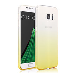 Ultra-thin Transparent Gradient Soft Cover for Samsung Galaxy S7 G930F G930FD Yellow