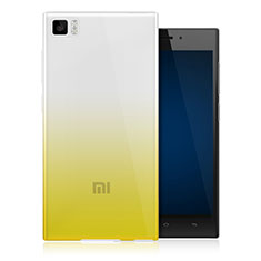 Ultra-thin Transparent Gradient Soft Cover for Xiaomi Mi 3 Yellow