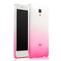 Ultra-thin Transparent Gradient Soft Cover for Xiaomi Mi 4 Pink