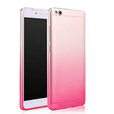 Ultra-thin Transparent Gradient Soft Cover for Xiaomi Mi 5C Pink