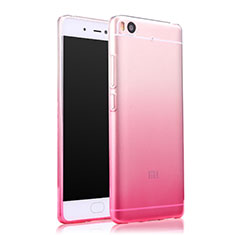 Ultra-thin Transparent Gradient Soft Cover for Xiaomi Mi 5S 4G Pink