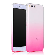 Ultra-thin Transparent Gradient Soft Cover for Xiaomi Mi 6 Pink