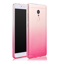 Ultra-thin Transparent Gradient Soft Cover for Xiaomi Redmi Note 4 Pink