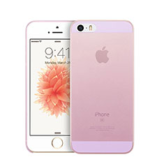 Ultra-thin Transparent Matte Finish Case for Apple iPhone SE Pink