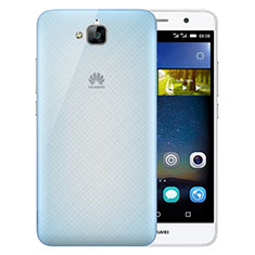 Ultra-thin Transparent Matte Finish Case for Huawei Y6 Pro Blue
