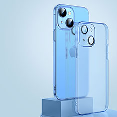 Ultra-thin Transparent Matte Finish Case QC1 for Apple iPhone 14 Plus Blue