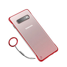 Ultra-thin Transparent Matte Finish Case U01 for Samsung Galaxy S10 Plus Red