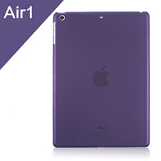 Ultra-thin Transparent Plastic Back Cover for Apple iPad Air Purple