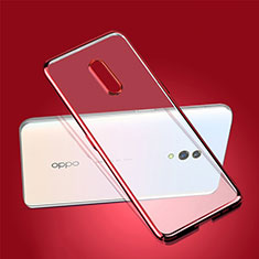 Ultra-thin Transparent Plastic Case Cover for Realme X Red