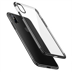 Ultra-thin Transparent Plastic Case for Apple iPhone Xs Black