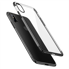 Ultra-thin Transparent Plastic Case for Apple iPhone Xs Max Black