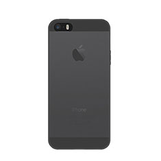 Ultra-thin Transparent Silicone Matte Finish Case for Apple iPhone 5 Dark Gray