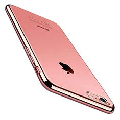 Ultra-thin Transparent TPU Soft Case C01 for Apple iPhone SE3 2022 Rose Gold