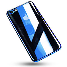Ultra-thin Transparent TPU Soft Case C02 for Apple iPhone SE3 2022 Blue