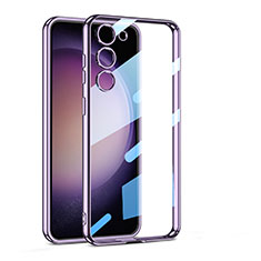 Ultra-thin Transparent TPU Soft Case Cover AC1 for Samsung Galaxy S21 5G Purple