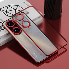 Ultra-thin Transparent TPU Soft Case Cover AN1 for Huawei Honor 60 5G Red