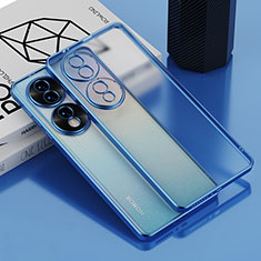 Ultra-thin Transparent TPU Soft Case Cover AN1 for Huawei Honor 70 5G Blue