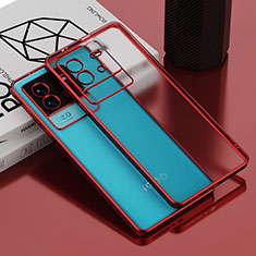 Ultra-thin Transparent TPU Soft Case Cover AN1 for Vivo iQOO Neo6 5G Red