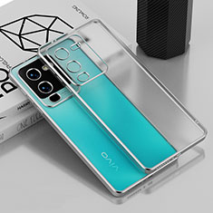 Ultra-thin Transparent TPU Soft Case Cover AN1 for Vivo V25 Pro 5G Silver