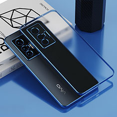 Ultra-thin Transparent TPU Soft Case Cover AN1 for Vivo X70 5G Blue