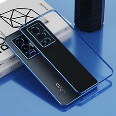 Ultra-thin Transparent TPU Soft Case Cover AN1 for Vivo X70 Pro 5G Blue