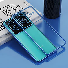 Ultra-thin Transparent TPU Soft Case Cover AN1 for Vivo X80 5G Blue