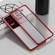 Ultra-thin Transparent TPU Soft Case Cover AN1 for Xiaomi Poco F4 5G Red