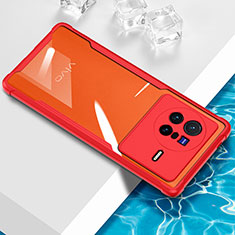 Ultra-thin Transparent TPU Soft Case Cover BH1 for Vivo X80 5G Red