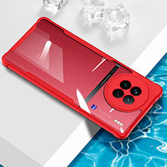 Ultra-thin Transparent TPU Soft Case Cover BH1 for Vivo X90 5G Red