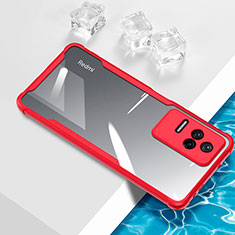Ultra-thin Transparent TPU Soft Case Cover BH1 for Xiaomi Poco F4 5G Red