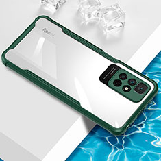 Ultra-thin Transparent TPU Soft Case Cover BH1 for Xiaomi Redmi 10 4G Green