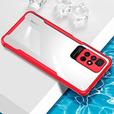 Ultra-thin Transparent TPU Soft Case Cover BH1 for Xiaomi Redmi 10 4G Red
