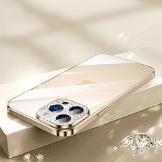 Ultra-thin Transparent TPU Soft Case Cover Bling-Bling LD2 for Apple iPhone 14 Pro Gold